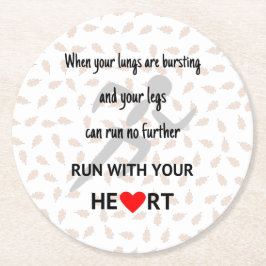 Motivierend Sportangebot Runder Pappuntersetzer