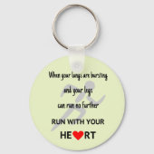 Motivierend Sportläufer - Zitat Schlüsselanhänger (Vorderseite)