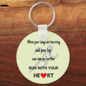 Motivierend Sportläufer - Zitat Schlüsselanhänger (Vorderseite)