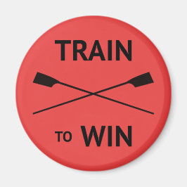 Motivierend sportliches Zitat Rot Rudern Magnet