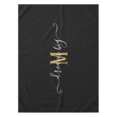Motivierend Sprichwort Dream Big Monogram Black Tischdecke (Vorderseite)