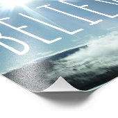 Motivierend Sprichwort glauben Fotodruck (Ecke)