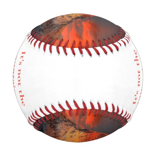 Motivierend Sprichwort Mount Everest Orange Sunris Baseball (Rückseite)