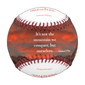 Motivierend Sprichwort Mount Everest Orange Sunris Baseball (Vorderseite)