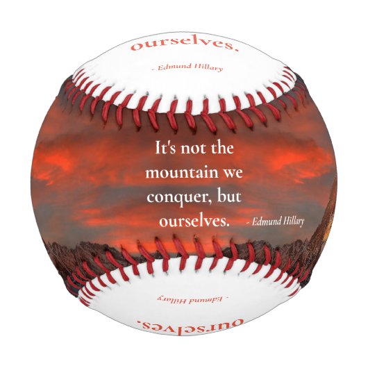 Motivierend Sprichwort Mount Everest Orange Sunris Baseball (Vorderseite)