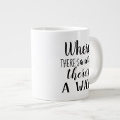 Motivierend Sprichwort-Typografie Jumbo-Tasse (Vorderseite Rechts)