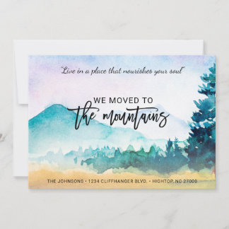 Motivierend Sprichwort Wir zogen in die Berge Ankündigung