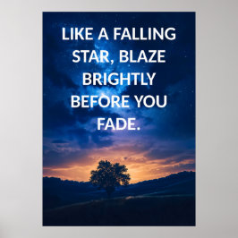 Motivierend Stars Zitat Poster