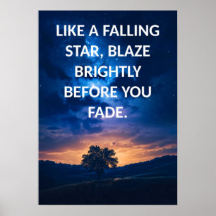 Motivierend Stars Zitat Poster