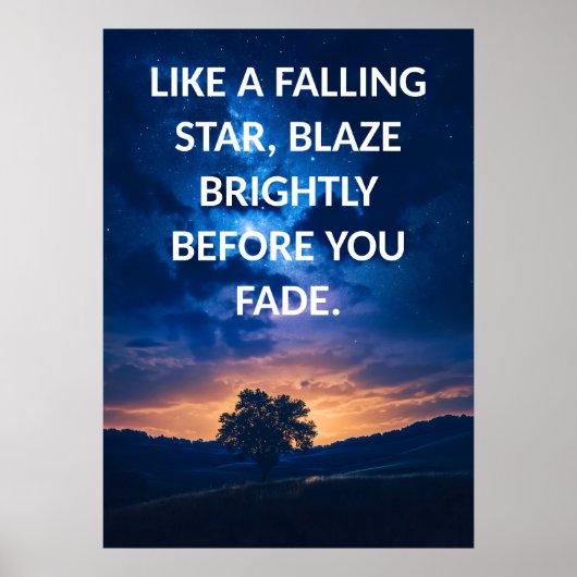 Motivierend Stars Zitat Poster (Vorne)