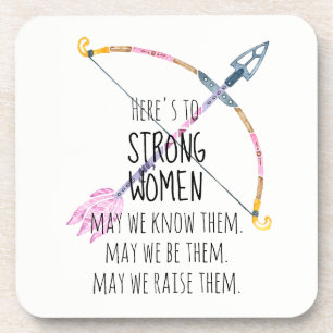 Motivierend Strong Women Bow Arrow Boho Feather Getränkeuntersetzer