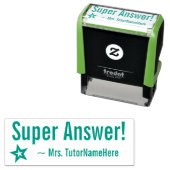 Motivierend "Super Answer!" Erzieherin Rubber Brie Permastempel (Beispiel)