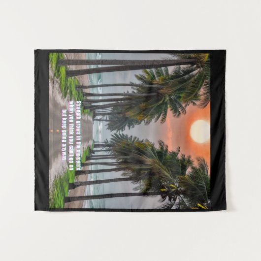 Motivierend Tapisserie Wand an Wand Kunst - Kraft  Wandteppich (Vorderseite (Horizontal))