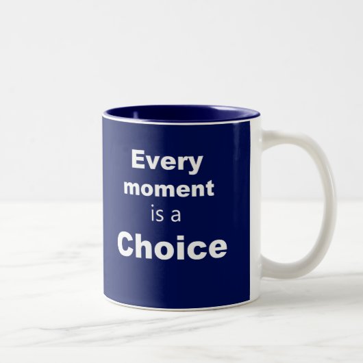 Motivierend Tasse - Blau - "Jeder Moment" (Rechts)