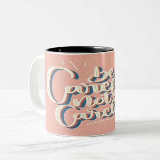 Motivierend Tasse Vintager Stile (Vorderseite Links)