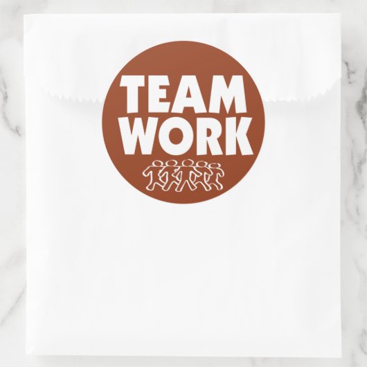 Motivierend Teamarbeit Runder Aufkleber (Tasche)