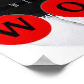 Motivierend TEAMWORK gewinnt Games Soccer Poster (Ecke)