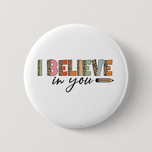 Motivierend Testen der Funny School Lehrer Kid Tes Button (Vorderseite)