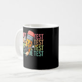 Motivierend Testtag für den Testlehrer Kaffeetasse (Vorderseite Links)