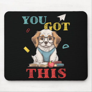 Motivierend Testtag lustiger Hund für Lehrer Sie Mousepad