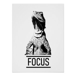 Motivierend Text fokussieren   Lizard Poster