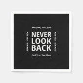 Motivierend Text nie zurückschauen Serviette (Vorderseite)