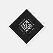 Motivierend Text nie zurückschauen Serviette (Ecke)