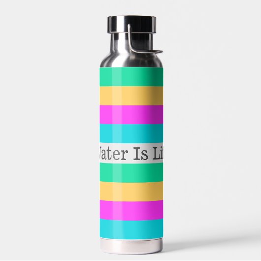 Motivierend Text oder Ihr Name für lustige Farben Trinkflasche (Links)