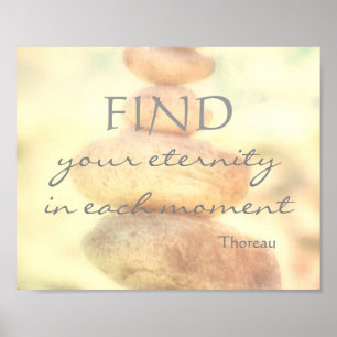 motivierend Thoreau Zitat Naturkunst Poster