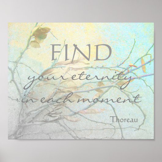motivierend Thoreau Zitat Naturkunst Poster (Vorne)