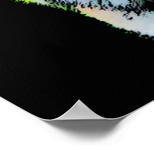 Motivierend Tiger Eyes Poster (Ecke)