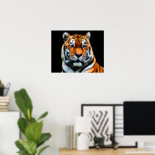 Motivierend Tiger Eyes Poster (Heimbüro)