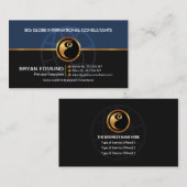 Motivierend Trainer der Blue Gray Layers Gold Line Visitenkarte (Vorne/Hinten)