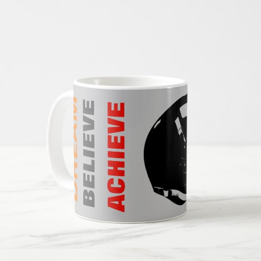 Motivierend Traum glauben Fußball erreichen Kaffeetasse (Vorderseite Links)