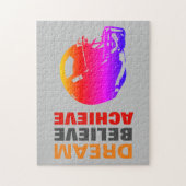 Motivierend Traum glauben Fußball erreichen Puzzle (Vertikal)