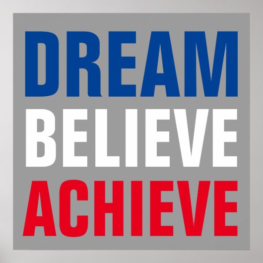 Motivierend Traum soll Inspiration schaffen Poster (Vorne)