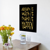 Motivierend Traum wünscht, dass es schwarz wird Foliendrucke (Ablage(Küche))