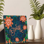 Motivierend Trendy Fun Hübsch atmen Inspirivity Fotoplatte<br><div class="desc">Inspiration Spaß Happy Breathe Trendy Easel Plaque - hübsche, skurrile und stilvolle Kunstwerke zum inspirier und Aufheben. Die farbenfrohe, hübsche Blumengestaltung verleiht Ihrem Tag ein angenehmes Ambiente. Diese spaßigen Easel-Plakate machen große inspirierende Keepsakes für Familie, Freunde, Kollegen, Lehrer, etc.. Modernere, blumige und motivierend Plaques in meinem Geschäft. Perfekte tägliche Erinnerungen...</div>