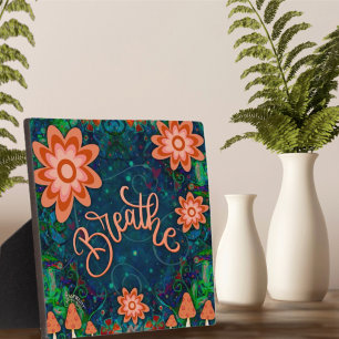 Motivierend Trendy Fun Hübsch atmen Inspirivity Fotoplatte