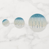 Motivierend Türkisblau Surf Waves Foto Konfetti (Rückseiten)