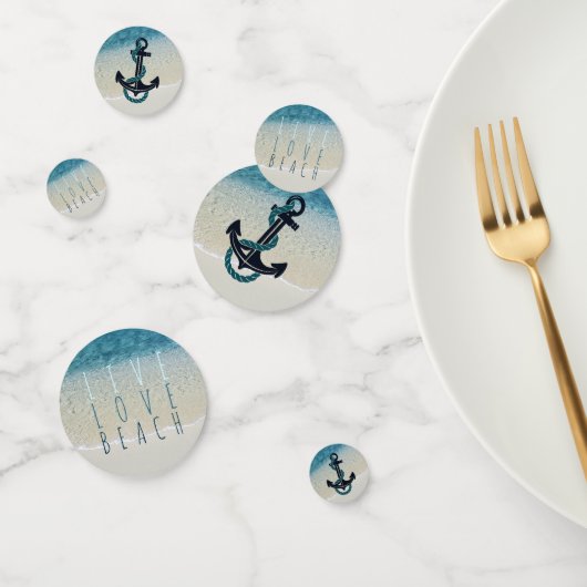 Motivierend Türkisblau Surf Waves Foto Konfetti (Gruppe)