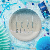 Motivierend Türkisblau Surf Waves Foto Pappteller (Party)