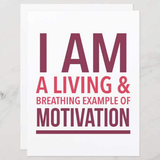 Motivierend Typografie (Vorne/Hinten)