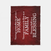 Motivierend Typografie-Familien-Zitat Fleecedecke (Vorderseite)