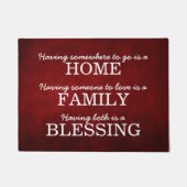 Motivierend Typografie-Familien-Zitat Fußmatte (Vorderseite)