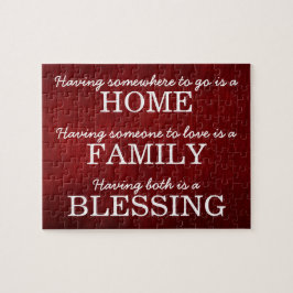 Motivierend Typografie-Familienangebot Puzzle
