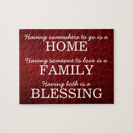 Motivierend Typografie-Familienangebot Puzzle (Horizontal)