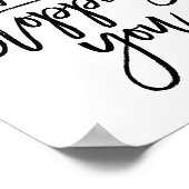 Motivierend Typografie-Zitat Was hält Sie auf Poster (Ecke)