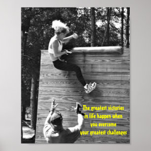 MOTIVIEREND Überwinden von Hindernissen Poster