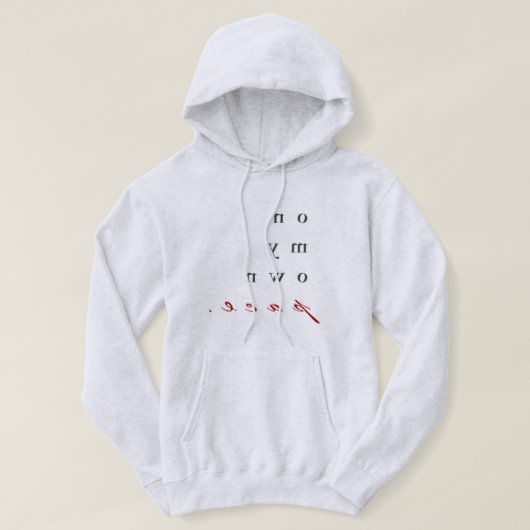 motivierend umgekehrte Typografie Hoodie (Design vorne)